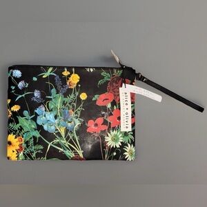NWT- ALICE + OLIVIA by Stacy Bendet Wristlet Envelope Floral Pouch MSRP $198